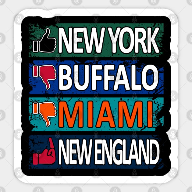 New York Pro Football - Funny East Rivals Sticker by FFFM